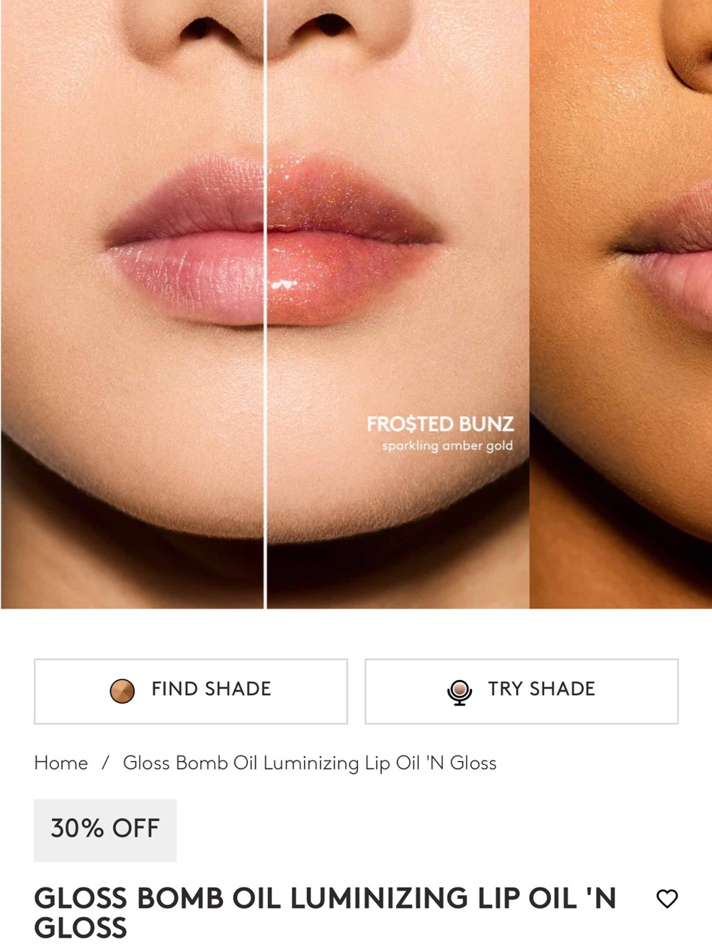Fenty Beauty Gloss Bomb Oil Luminizing Lip Oil- frosted Bunz - Picture 3 of 5
